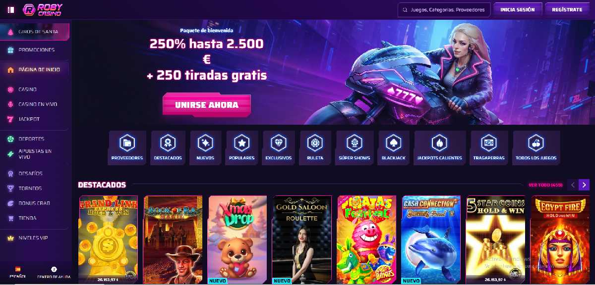 Roby Casino - Top 5 de los mejores casinos online en España en 2026